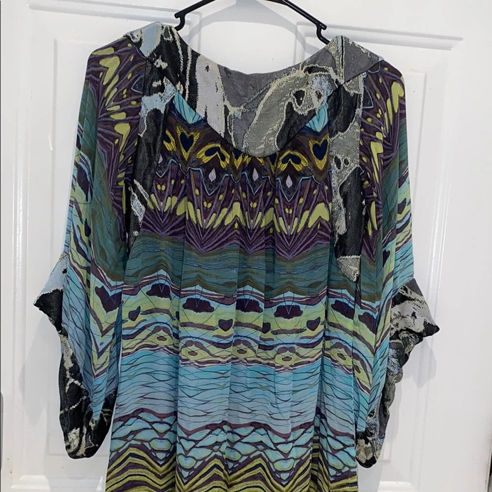 Diane Von Furstenberg Multicolor Patterned Silk Tunic Women's Dress - Picture 7 of 8